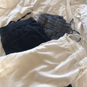 H&M linen jogger 3 pair bundle Size 10